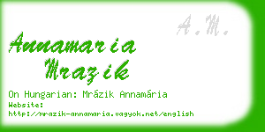 annamaria mrazik business card
